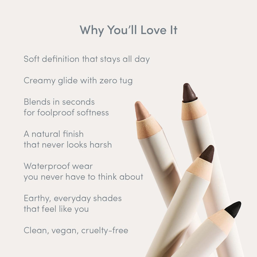 Ravie Beauty Soft Definition Longwear Eyeliner Pencil DRIFT - Soft Blendable Waterproof Smudge Resistant Natural Everyday Eye Liner - Vegan Cruelty Free Clean Formula